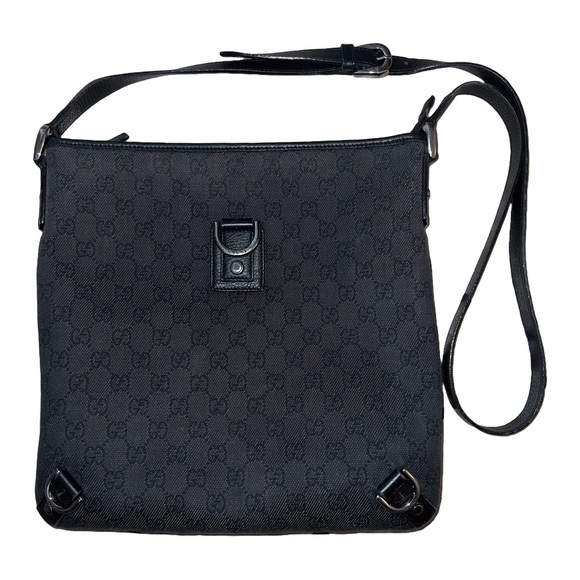 Gucci Handbags - Gucci GG Abbey Denim Canvas & Leather Crossbody Bag